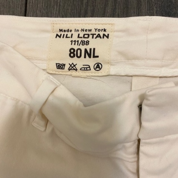Nili Lotan Tel Aviv Slim Leg Cropped Cream Pants Size 0 - Picture 3 of 10